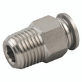 04MM OD X 1/8" BSPT MALE STUD 316 ST/ST - 1/8" BSP Taper Male x 4mm Outside Diameter, Push-in Fitting, Stud, 316 Stainless Steel, Working Temperature -20Ã‚Â°C to +225Ã‚Â°C, Maximum Working Pressure 15 bar, AignepAll images used are for illustrative pur