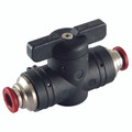 6MM PUSH-IN UNION BALL VALVE - 6mm Outside Diameter, Union Ball Valve, Working Temperature -10°C to +60°C, Maximum Working Pressure 10 bar, Aircomp StampotecnicaAll images used are for illustrative purposes only 6MM PUSH-IN UNION BALL VALVE - 6mm Outside Diameter, Union Ball Valve, Working Temperature -10°C to +60°C, Maximum Working Pressure 10 bar, Aircomp StampotecnicaAll images used are for illustrative purposes only