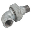 3/8"BSP MXF90 UNI.TAP.ELB.GALV - 1/2" BSP Tapered Male x 1/2" BSP Parallel Female, Malleable Iron Pipe Fitting, Galvanised, Union 90Ã‚Â° Elbow Taper Seat, Fig