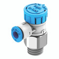 VFOE-LE-T-G18-Q8  FLOW CONTROL VALVE - 1/8" BSPP x 4 mm OD, Supply One way Control Valve, Rotary Knob with Detent, Working Temperature -10Â°C to +60Â°C, Working Pressure 0