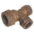 28MM X 28MM X 22MM OD REDUCING TEE - 15mm Outside Diameter x 22 Outside Diameter, Metric Plumbing Compression Fitting, Reducing, Tee Connector, Brass, Air-ProAll images used are for illustrative purposes only