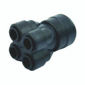 FOUR WAY MANIFOLD SIZE (MM) 22 X 10 - 22mm Outside Diameter x mm Outside Diameter, Manifold, Number of Inlets 3, Number of Outlets 4, Push Fitting, Plastic, John GuestAll images used are for illustrative purposes only