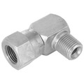 1/8"NPTF X 1/8"BSP SWIVEL M/F 90° ELBOW - 1/8" NPT Male x 1/8" BSP Parallel Female, Hydraulic Adaptor Steel, Swivel 60Â° Cone, 90Â° Compact Elbow, Zinc Plated Mild Steel, Maximum Working Pressure 350 bar, Burnett & HillmanAll images used are for illust