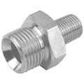 3/8" BSPP X 1" BSPT MALE ADAPTOR - 1/8" BSP Parallel Male x 1/8" BSP Tapered Male, Hydraulic Adaptor Steel, 60Ã‚Â° Cone, Zinc Plated Mild Steel, Maximum Working Pressure 350 bar, Burnett & HillmanAll images used are for illustrative purposes only
