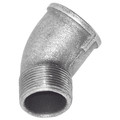 1/2"  BSPT M/F 45 ELBOW FIG156 GALV - 1" BSP Tapered Male x 1" BSP Tapered Female, Malleable Iron Pipe Fitting, Galvanised, Equal 45Ã‚Â° Elbow, Fig