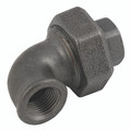 3/4BSP EQUAL UNI.90TAPER ELBOW BLACK - 3/8" BSP Parallel Female, Malleable Iron Pipe Fitting, Black, Union 90Ã‚Â° Elbow Taper Seat, Fig