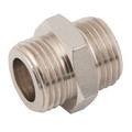 1"    X 1"    BSPP MALE HEX NIP BRASS/NP - M5 Metric Male, Brass Nickel Plated Adaptor, Equal, Straight, KelmAll images used are for illustrative purposes only