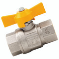 3/8" BSP FEM GAS F/FLOW B/VALVE T HANDLE - 1/4" BSP Parallel Female x 1/4" BSP Parallel Female, With Wing Handle, Full Bore Gas Ball Valves, Type 068 Compact, Nickel Plated Brass, EN331 Approved, Working Temperature -20Â°C to +60Â°C, Maximum Working Press