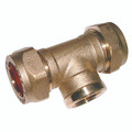 22MM X 22MM X 1/2" OD REDUCING TEE - 1/2" BSP Parallel Female x 15mm Outside Diameter, Metric Plumbing Compression Fitting, Stud Tee, Brass, Air-ProAll images used are for illustrative purposes only