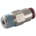 8MM X 1/4" BSPT CONICAL CHECK OUT VALVE - 1/8" BSP Tapered Male x 4mm Outside Diameter, Conical Check Out Valve, Auxiliary, Working Temperature -10Â°C to +60Â°C, Maximum Working Pressure 10 bar, Aircomp StampotecnicaAll images used are for illustrative