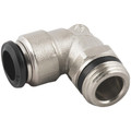 SWIVEL ELBOW MALE UNIVERSAL14 - 1/2" - 1/8" BSP Taper Male x 4mm Outside Diameter, 90Ã‚Â° Elbow, Push Fitting, Plastic/Brass Nickel Plated, Working Temperature -20Ã‚Â°C to +80Ã‚Â°C, Maximum Working Pressure 20 bar, AignepAll images used are for illustr