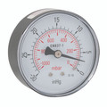 1/8"BSPT 40MM VACUUM CNTR BK CNNCT GAUGE - 3/8" BSP Tapered Male, Vacuum, Centre Back Connection, Dry Gauge, 100mm Dial Diameter, Gauge Pressure -30 Inches of Mercury, Maximum Working Pressure -1 bar, Air-ProAll images used are for illustrative purpose