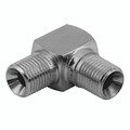 1/4" BSPP EQUAL M/M 90 ELB 60 CONE - 1/4" BSP Parallel Male x 1/4" BSP Parallel Male, Hydraulic Adaptor Steel, 60Ã‚Â° Cone, 90Ã‚Â° Compact Elbow, Zinc Plated Mild Steel, Maximum Working Pressure 350 bar, Burnett & HillmanAll images used are for illustr