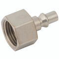 3/8" BSPP FEM PLUG STEEL NP - 1/4" BSP Parallel Female Plug, Series 22KA, Standard, Parker Rectus, Pneumatic Quick Release, Non Valved, Brass Nickel Plated, Nitrile Seal, Working Temperature -20Ã‚Â°C to +120Ã‚Â°C, Maximum Working Pressure 35 bar, Parker R