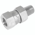1/2"BSPTx3/8"BSPP M/F SWIV 60  CONE ADAP - 1/8" BSP Tapered Male x 1/8" BSP Parallel Female, Hydraulic Adaptor Steel, Swivel 60Â° Cone, Zinc Plated Mild Steel, Maximum Working Pressure 350 bar, Burnett & HillmanAll images used are for illustrative purp