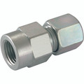 06MM OD X 1/4" BSPP FEM & SEAL STEEL (L) - 1/4" BSP Parallel Female x 6mm Outside Diameter, Hydraulic DIN 2353 Compression Fitting, Light Duty, Gauge Coupling and Sealing Ring, Chromium Plated Steel, Maximum Working Pressure 500 bar, Danfoss WaltechAll