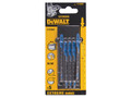 Dewalt HSS Metal Cutting Jigsaw Blades Pack of 5 T118EOF - The DEWALT DEWDT2054QZ HSS jigsaw blades are engineered to deliver a quality cut in a variety of ferrous and non-ferrous metals and are made from fully hardened high speed steel for increased d