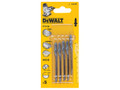 Dewalt HCS Wood Jigsaw Blades Pack of 5 T101AO - These DEWALT HCS Jigsaw Blades are made from High Carbon Steel (HCS) and have been engineered to deliver a quality cut in a variety of materials, including wood, laminates and plastics