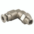 SWIVEL ELBOW ADAPTOR 4-M10X1 - 1/8" BSP Taper Male x 4mm Outside Diameter, 58000 Series, High Pressure Lubrication Fitting, 90Ã‚Â° Stud Swivel Elbow, Brass Nickel Plated, Working Temperature -30Ã‚Â°C to +130Ã‚Â°C, Maximum Working Pressure 150 bar, Aignep<