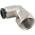 SWIVEL ELBOW FEM UNIVERSAL6 - 1/4" - 1/8" BSP Parallel Female x 4mm Outside Diameter, 90Ã‚Â° Elbow, Push Fitting, Plastic/Brass Nickel Plated, Working Temperature -20Ã‚Â°C to +80Ã‚Â°C, Maximum Working Pressure 20 bar, AignepAll images used are for illu