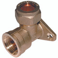 15MM OD X 1/2" WALLPLATE ELBOW - 1/2" BSP Parallel Female x 15mm Outside Diameter, Metric Plumbing Compression Fitting, Wall Plate, 90Ã‚Â° Stud Elbow, Brass, Air-ProAll images used are for illustrative purposes only