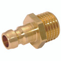 1/8" MALE THREAD BSPT - 9MM PROFILE - 1/8" BSP Taper Male Plug, Non-valved Straight Through, 13mm Profile Series Mold, Standard, Pneumatic Quick Release, Non Valved, Brass, Working Temperature -15Ãƒâ€šÃ‚Â°C to +200Ãƒâ€šÃ‚Â°C, Maximum Working Pressure 15 b