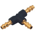 6MM I.D. T HOSE ADAPTOR - Push-on Hose Adaptor, Tee Connector, To Suit 2mm Hose Inside Diameter, Polyamide and Brass, Working Temperature -10Ã‚Â°C to +80Ã‚Â°C, Maximum Working Pressure 10 bar, AignepAll images used are for illustrative purposes only