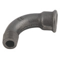 EE-1/4" MXF BSPTXBSPP 90  BEND (BLACK) - 1/4" BSP Tapered Male x 1/4" BSP Parallel Female, Malleable Iron Pipe Fitting, Black, Equal 90Ã‚Â° Bend, Fig