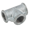 EE-3/8 FEM BSPP T (GALV) - 1/2" BSP Parallel Female, Malleable Iron Pipe Fitting, Galvanised, Equal Tee, Fig