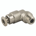 ELBOW MALE ADAPTOR 4-M8X1 - 1/8" BSP Taper Male x 4mm Outside Diameter, 58000 Series, High Pressure Lubrication Fitting, 90Ã‚Â° Stud Elbow, Brass Nickel Plated, Working Temperature -30Ã‚Â°C to +130Ã‚Â°C, Maximum Working Pressure 150 bar, AignepAll imag