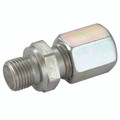 10MM OD X 1/4"  BSPP MALE STUD STEEL (L) - 1/4" BSP Parallel Male x 10mm Outside Diameter, Hydraulic DIN 2353 Compression Fitting, Form B, Light Duty, Stud Coupling, Chromium Plated Steel, Maximum Working Pressure 400 bar, Danfoss WaltechAll images use