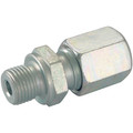 10MM OD X 1/4"  BSPP MALE STUD STEEL (L) - 1/4" BSP Parallel Male x 10mm Outside Diameter, Hydraulic DIN 2353 Compression Fitting, Form B, Light Duty, Stud Coupling, Chromium Plated Steel, Maximum Working Pressure 400 bar, Danfoss WaltechAll images use