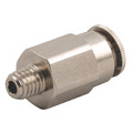 STRAIGHT MALE ADAPTOR 6-1/8 - 1/8" BSP Taper Male x 4mm Outside Diameter, 58000 Series, High Pressure Lubrication Fitting, Stud, Brass Nickel Plated, Working Temperature -30Ã‚Â°C to +130Ã‚Â°C, Maximum Working Pressure 150 bar, AignepAll images used are