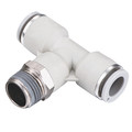 MALE STUD TEE 6MM X 1/8"-WHITE - M5 Metric Male x 4mm Outside Diameter, Male Stud, Push Fitting, Plastic/Brass Nickel Plated, Working Temperature 0Ã‚Â°C to +60Ã‚Â°C, Maximum Working Pressure 16 bar, KelmAll images used are for illustrative purposes onl