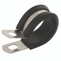40MM P CLIP WITH LINER ST/ST 12.7MM BAND - 5mm Minimum Diameter, EPDM Liner, P Clip, M6 Fixing Holse, 12