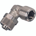 MALE STUD ELBOW 6/4 HOSE TO 1/8"BSPT - 1/8" BSP Parallel x 6mm Outside Diameter x 4mm Inside Diameter, 90Ã‚Â° Male Stud Elbow, Brass Nickel Plated, Working Temperature -20Ã‚Â° C to +150Ã‚Â°C, Working Pressure -0