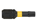 Dewalt Impact Torsion Bits TX30 x 25mm (Pack 5) - The DEWALT Impact Torsion TORX Bits have a 15&deg; torsion zone that allows the screw driver bit to flex rather than break and a full fit head prevents the rounding of the screw head and prevents 'cam o