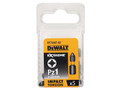 Dewalt Extreme Impact Torsion Bits PZ1 x 25mm (Pack 5) - The DEWALT Extreme Impact Torsion Pozidriv Bits have a 15&deg; torsion zone that allows the screwdriver bit to flex rather than break, and the full fit head prevents rounding of the screw head an