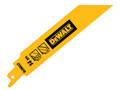 Dewalt Bi-Metal 1in High Metal Reciprocating Blade 152mm x 14 TPI (Pack 5) - DEWALT Bi-Metal Reciprocating Blades for cutting metal have an adjusted tooth setting for maximum durability and M2 HSS cutting edges for sharpness