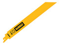Dewalt Bi-Metal 1in High Metal Reciprocating Blade 228mm x 18 TPI (Pack 5) - DEWALT Bi-Metal Reciprocating Blades for cutting metal have an adjusted tooth setting for maximum durability and M2 HSS cutting edges for sharpness