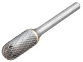 Dormer Solid Carbide Bright Rotary Burr Ball Nosed Cylinder 16 x 6mm - The Dormer P805 Solid Carbide Rotary Bright Burr with ball nose geometry for skip flute grinding and increased strength at the centre