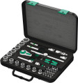 Wera 8100 SB 4 Zyklop Speed Ratchet Set, 3/8" drive, imperial, 38 pieces - 38-piece Zyklop set in robust metal case: Zyklop ratchet with 3/8"drive