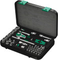 Wera 8100 SA 4 Zyklop Speed Ratchet Set, 1/4" drive, imperial, 41 pieces - 41-piece Zyklop starter set with the essential ratchet components in a robust metal case: Zyklop ratchet with 1/4"drive