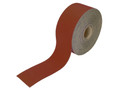 Faithfull Aluminium Oxide Sanding Paper Roll Red Heavy-Duty 115mm x 50m 40G - Manufactured using a robust E-Weight paper, these Faithfull Aluminium Oxide abrasive rolls are ideal for preparing surfaces before painting, and can be used on wood, metal or