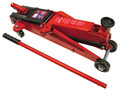 Faithfull Trolley Jack 2.5 Tonnes - The Faithfull heavy-duty hydraulic Trolley Jack features a quick lift system and is supplied complete with a saddle extension adaptor making it suitable for use on SUV, 4x4, and other vehicles with a high ground clea