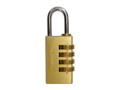 Faithfull Brass Combination Padlock 20mm - The Faithfull Combination Padlock has a solid brass body with a 4-pin brass tumbler mechanism