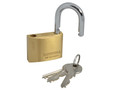 Faithfull Brass Padlock 50mm 3 Keys - These Faithfull Padlocks have a brass body and steel shackle