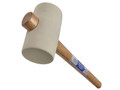 Faithfull Rubber Mallet - White 794g (28oz) - All-purpose rubber mallet, used by professional tradesmen in the automotive industry and in maintenance workshops
