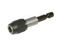Faithfull Magnetic Bit Holder - For use in handheld drivers or power drills, this 1/4in female by 1/4in male magnetic bit holder has a hardened and tempered steel shaft with a quick-release chuck