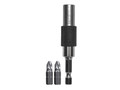 Faithfull 15° Flexi Bit Holder 75mm & PZ2(x2) Bits - The Faithfull Flexi Bit Holder features a pivoting hex ball joint with 15&deg; deflection for access into restricted or awkward places